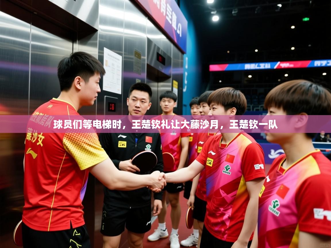 2025火狐体育视频球员们等电梯时,王楚钦礼让大藤沙月,王楚钦一队 第3张